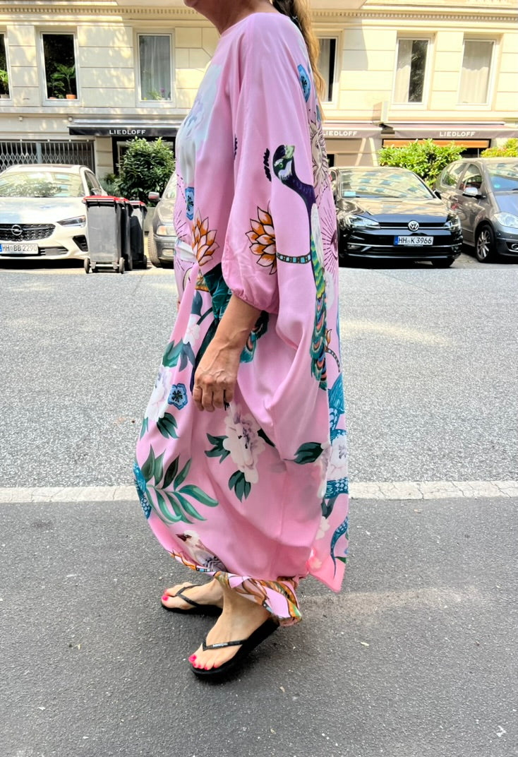 PEAFOWL EVENING DRESS - rose