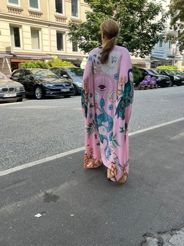 PEAFOWL EVENING DRESS - rose