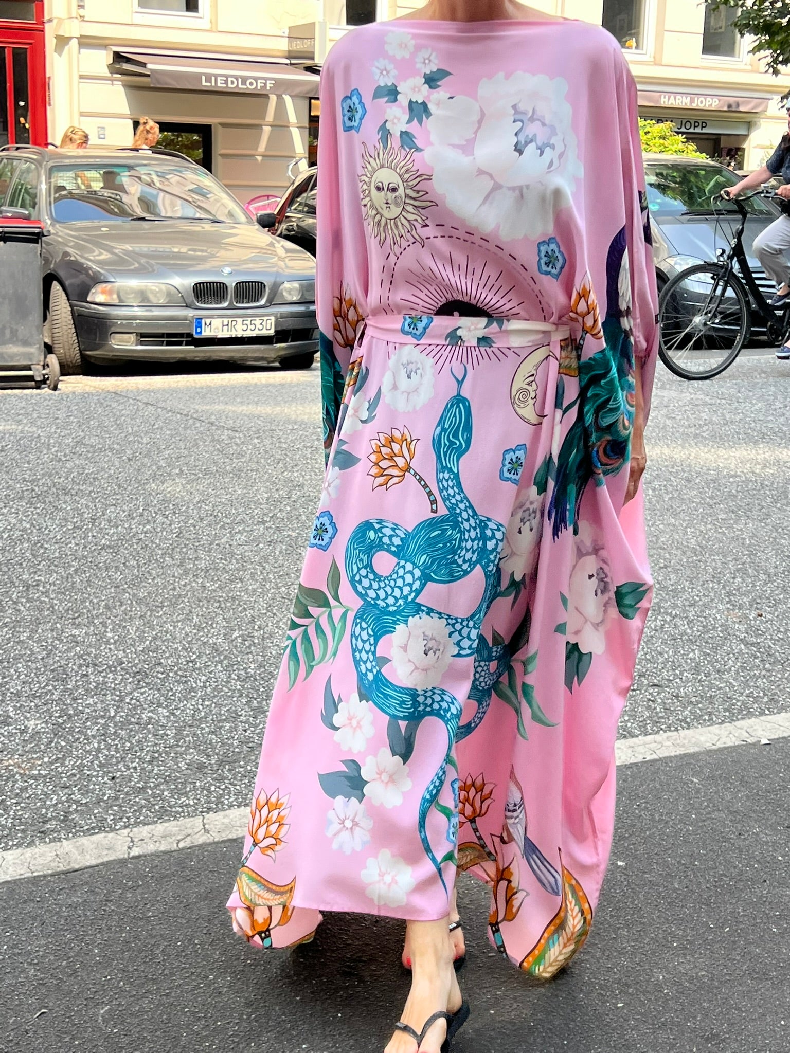 PEAFOWL EVENING DRESS - rose