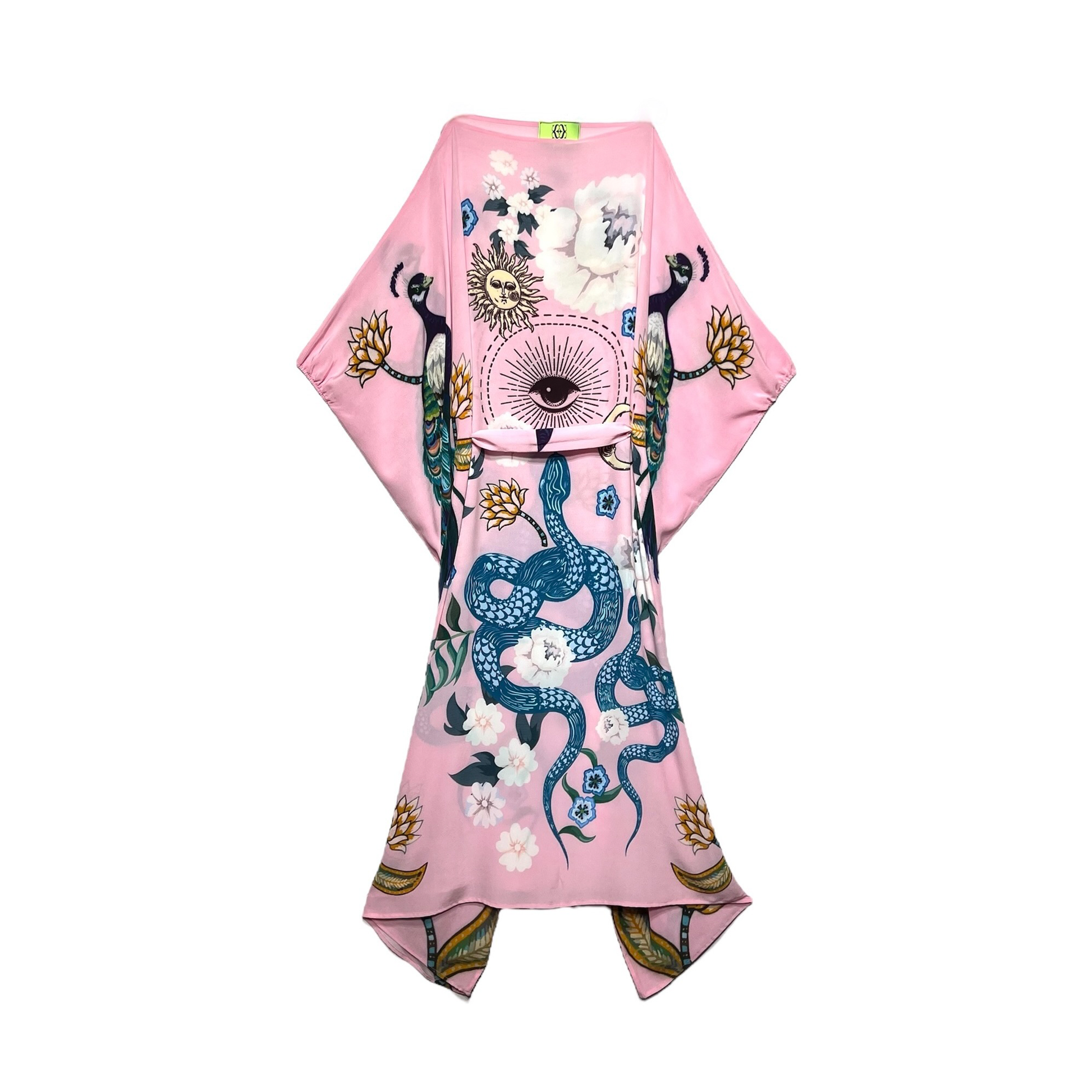 PEAFOWL EVENING DRESS - rose