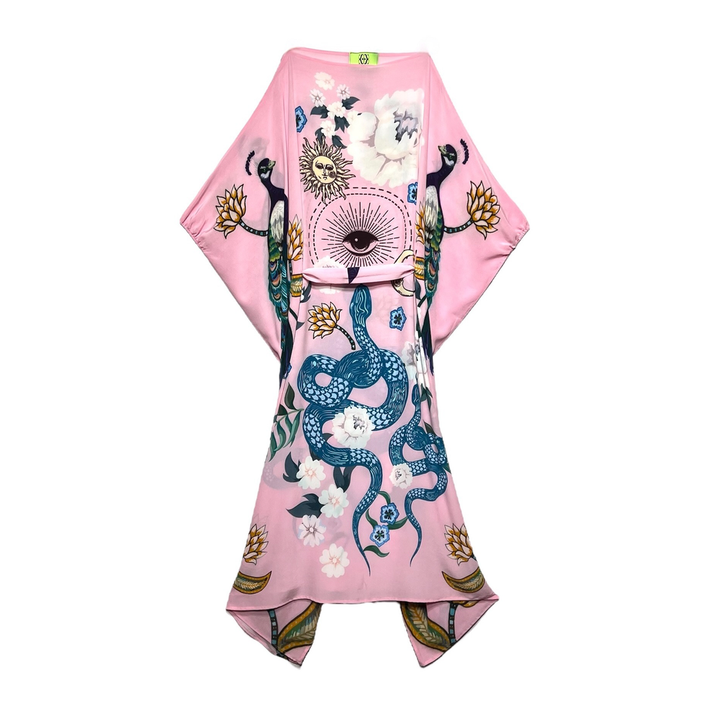 PEAFOWL EVENING DRESS - rose