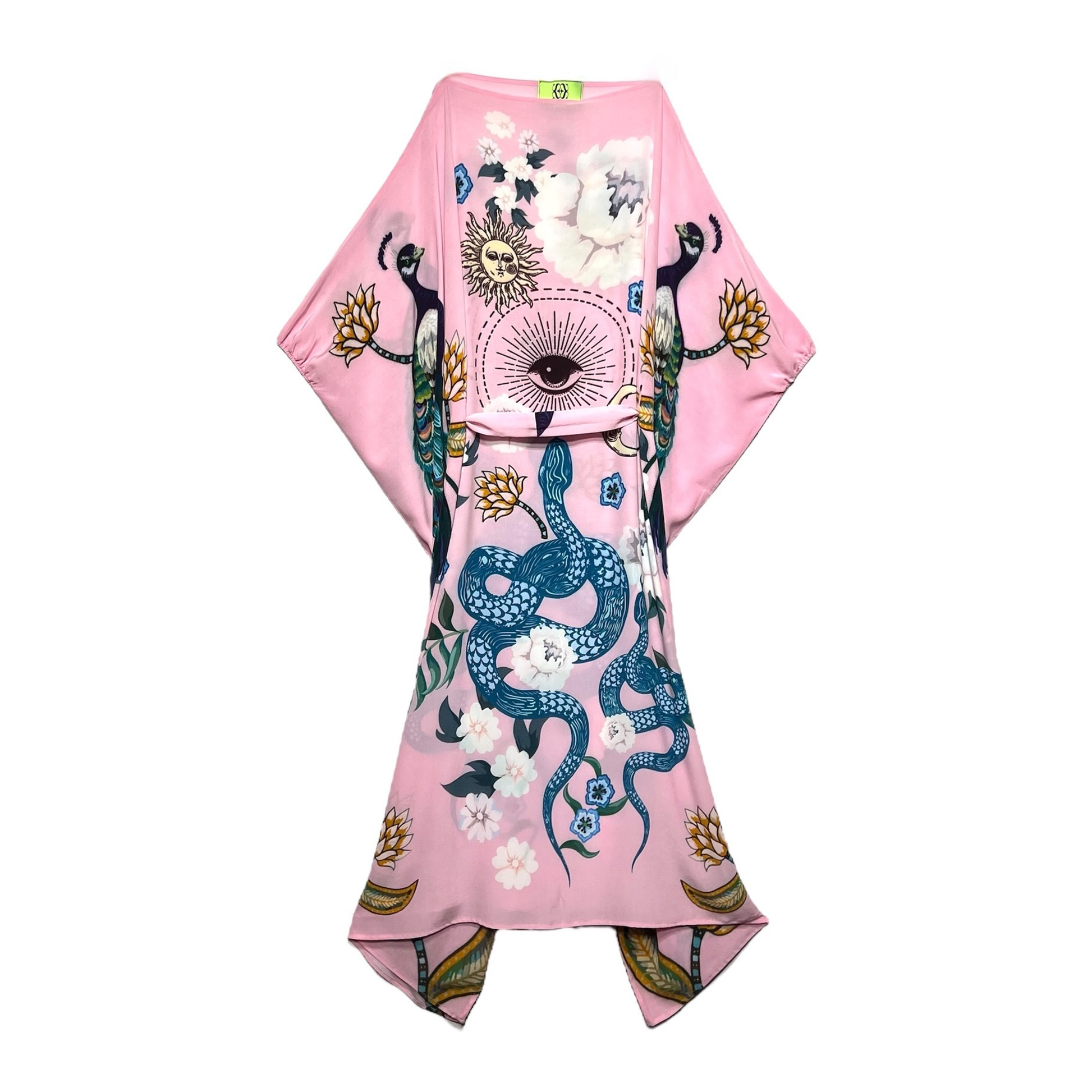 PEAFOWL EVENING DRESS - rose