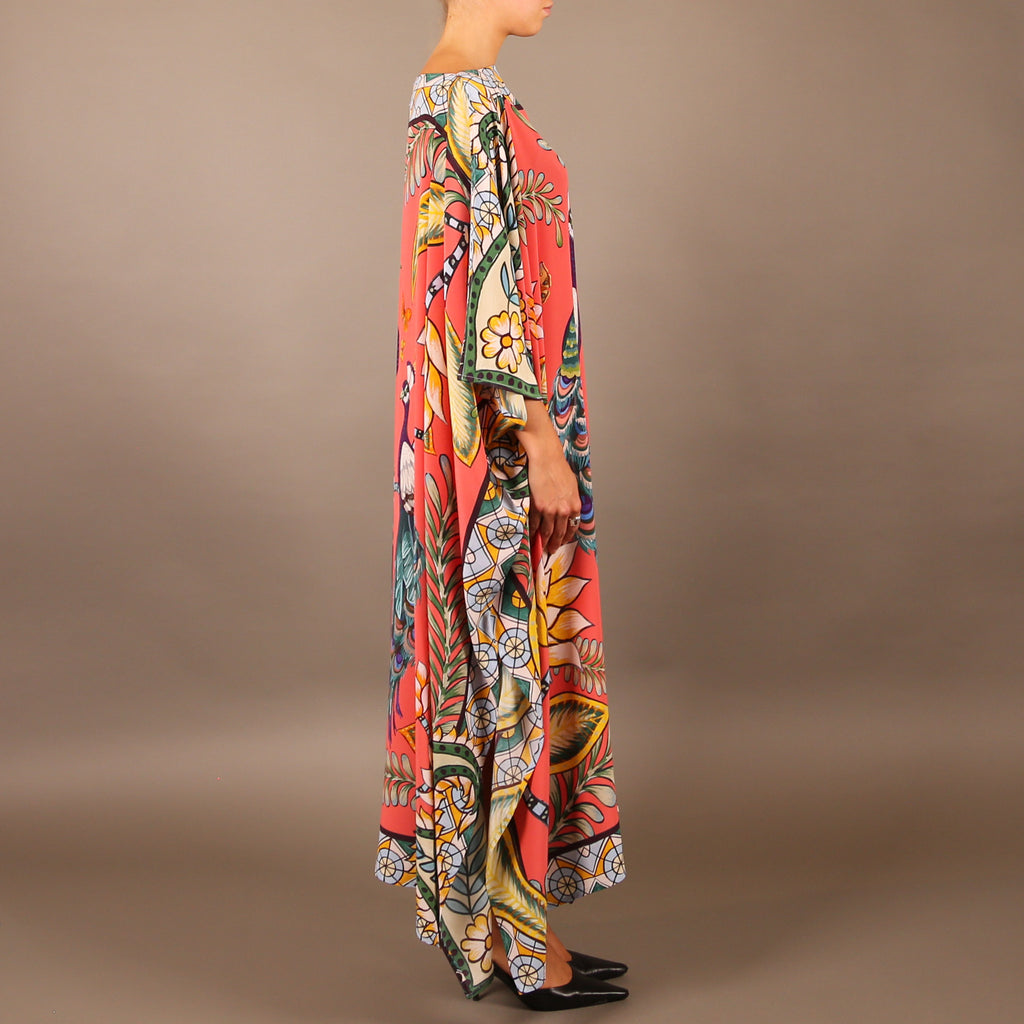 AZURE SILK TUNIC - coral