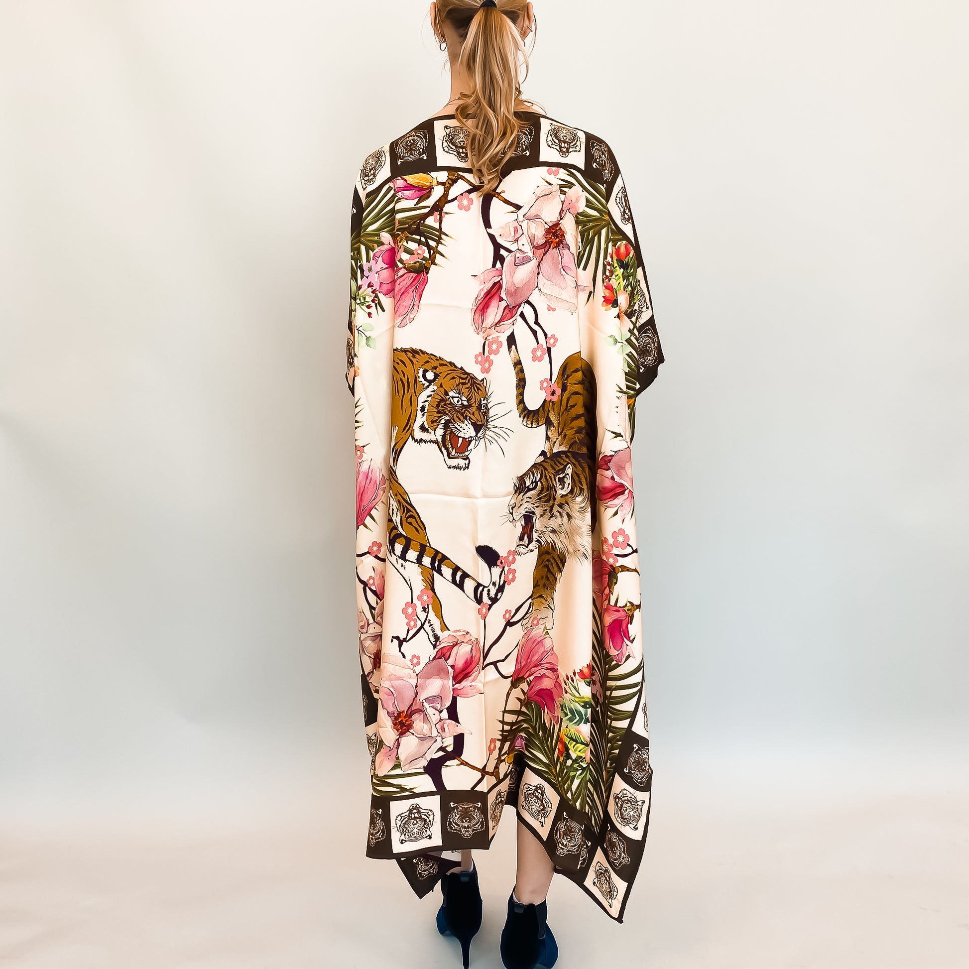 ROARING TIGER SILK TUNIC - creme