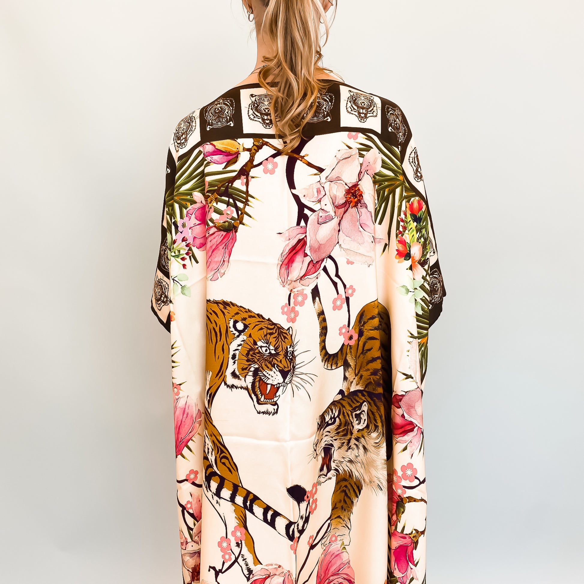 ROARING TIGER SILK TUNIC - creme