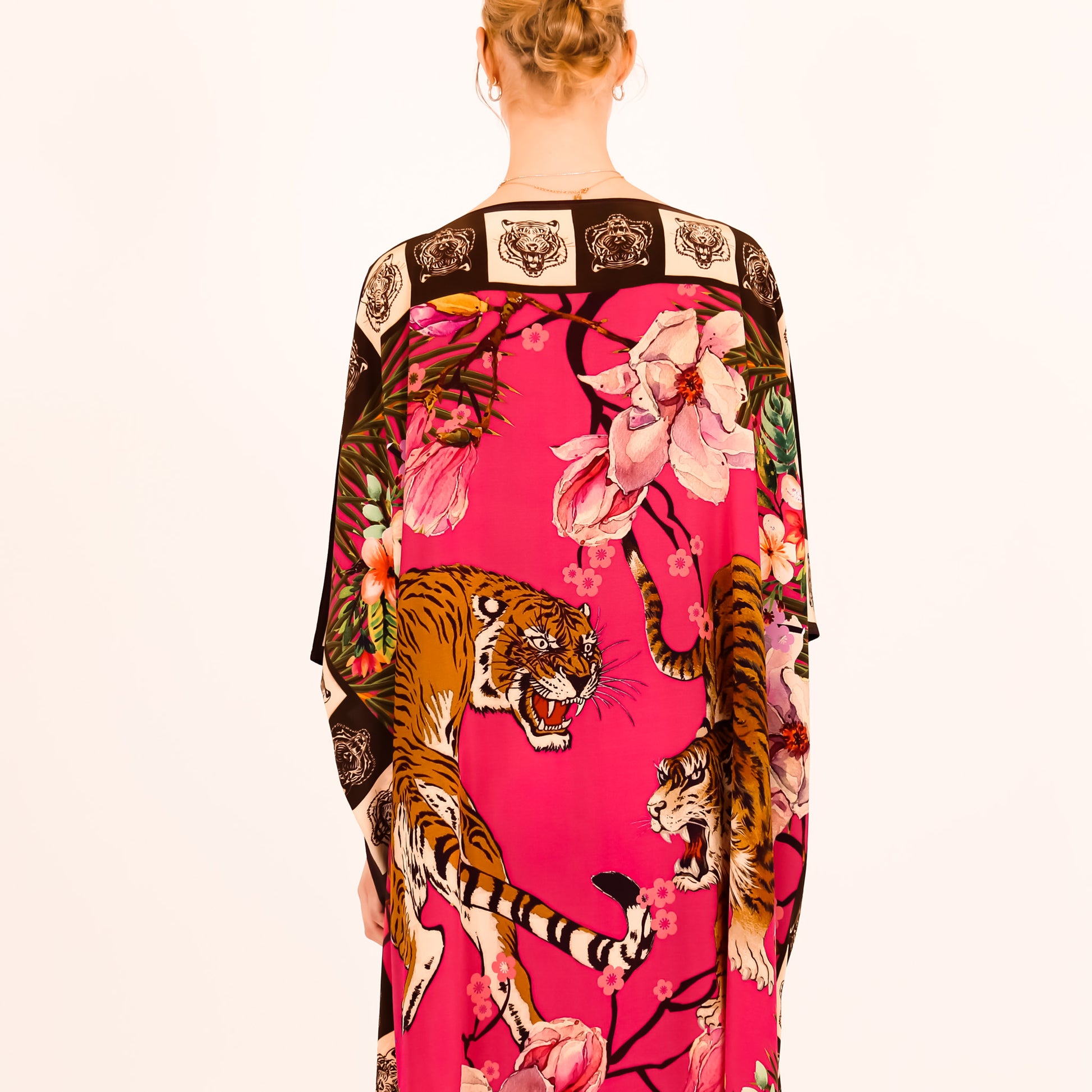 ROARING TIGER SILK TUNIC - dayglow