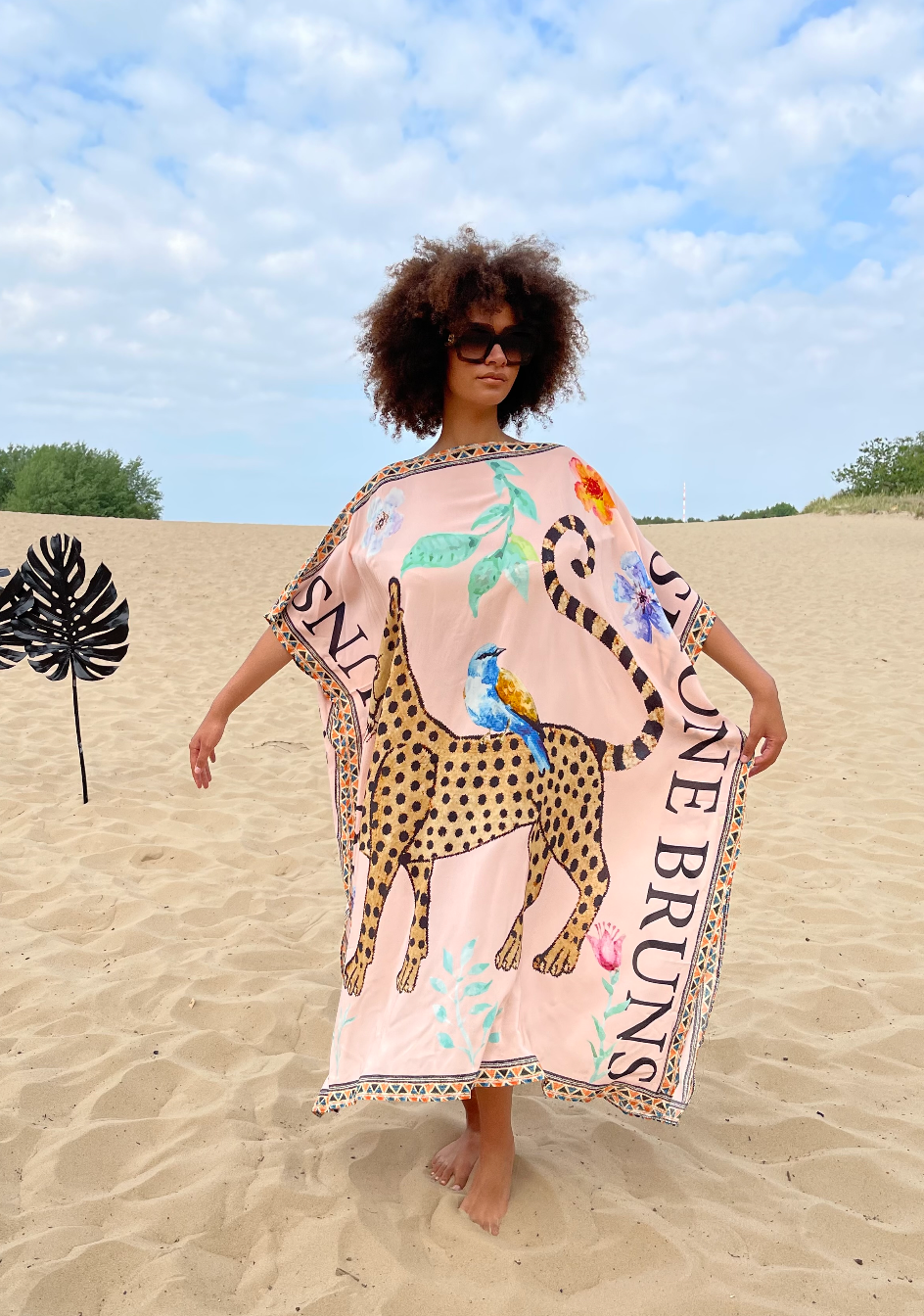 VENICE LEO SILK TUNIC - light rose