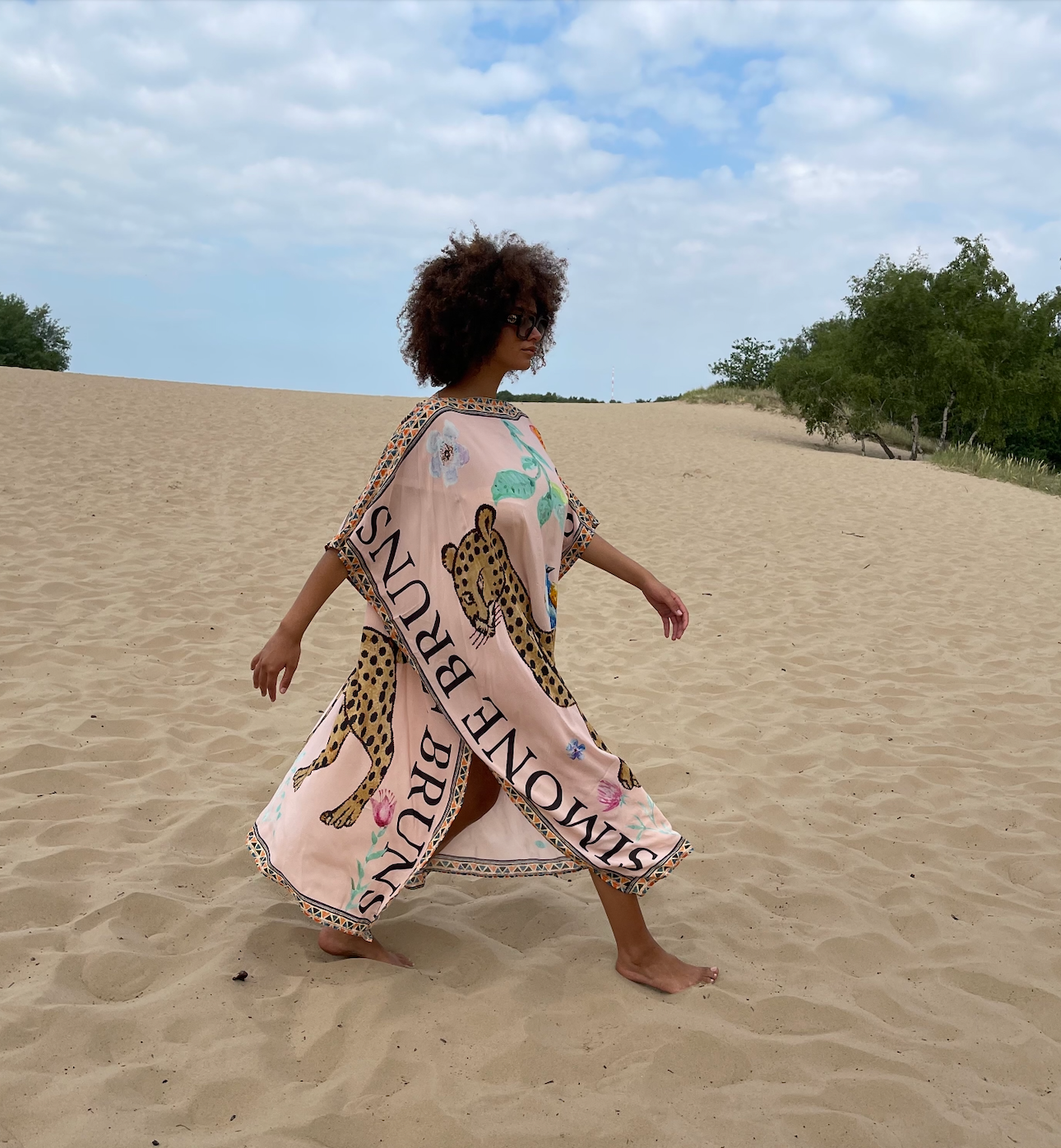 VENICE LEO SILK TUNIC - light rose