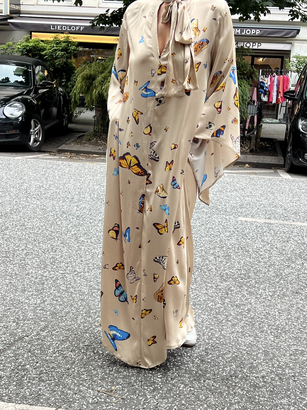 VENICE BUTTERFLY PRINCESS DRESS - taupe