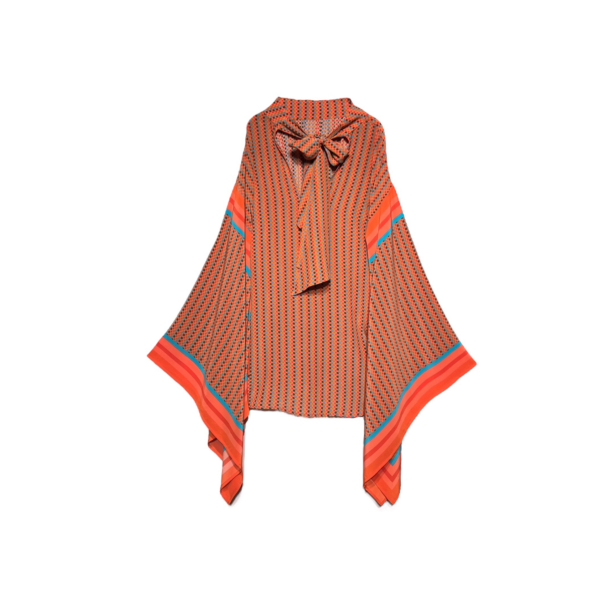 DOTS SALLY BLOUSE - coral