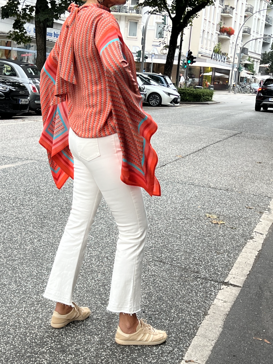DOTS SALLY BLOUSE - coral