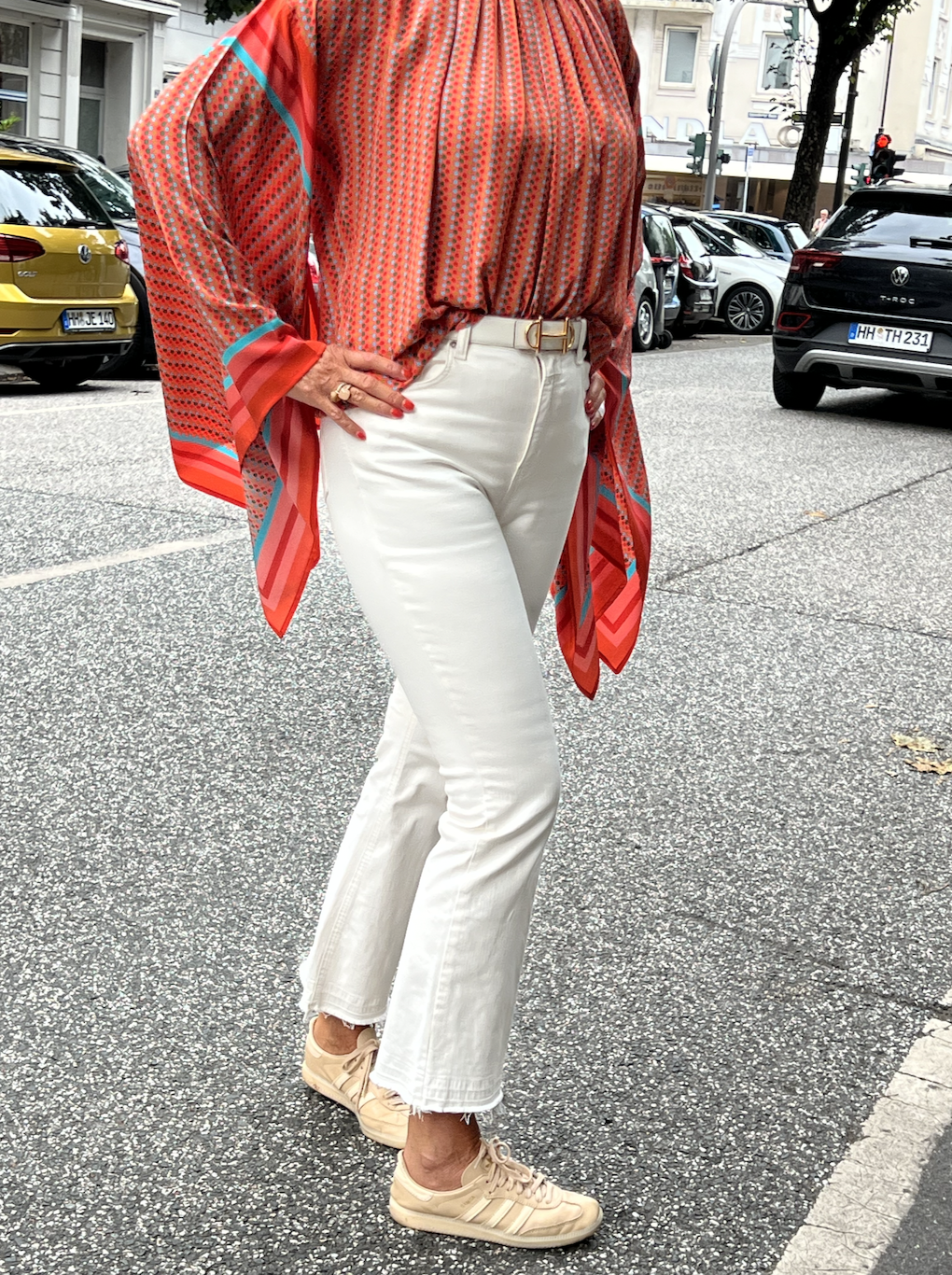 DOTS SALLY BLOUSE - coral