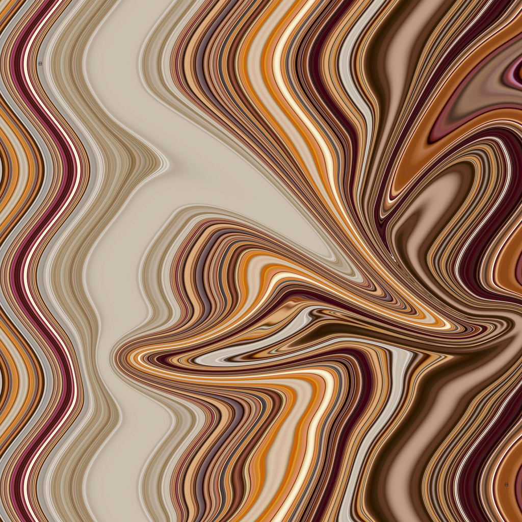 AUTUMN STRIPES SILK TUNIC - brown