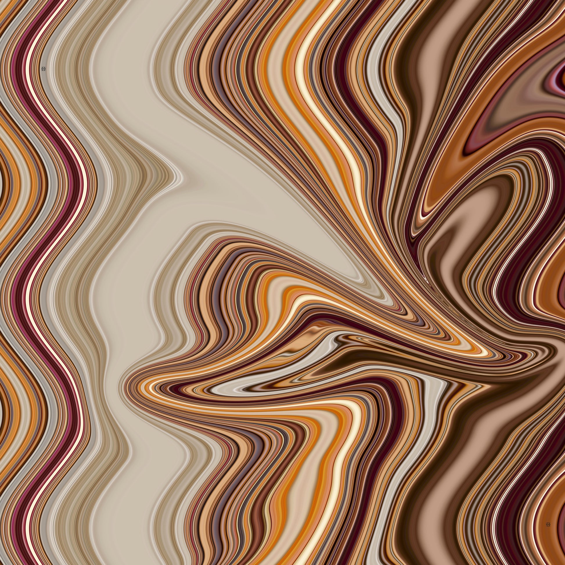 AUTUMN STRIPES SILK TUNIC - brown