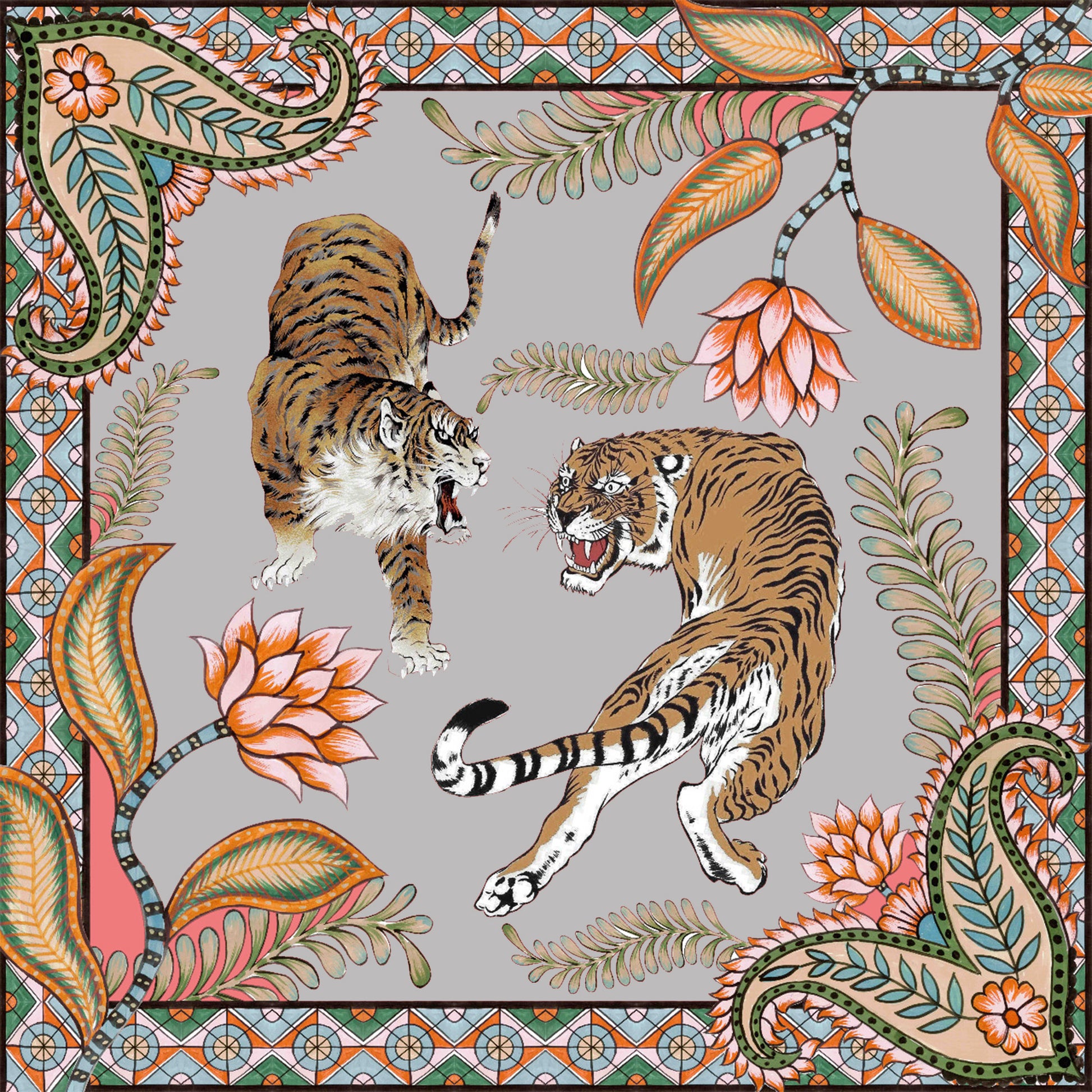 TIGER & JUNGLE MINI NECK TIE