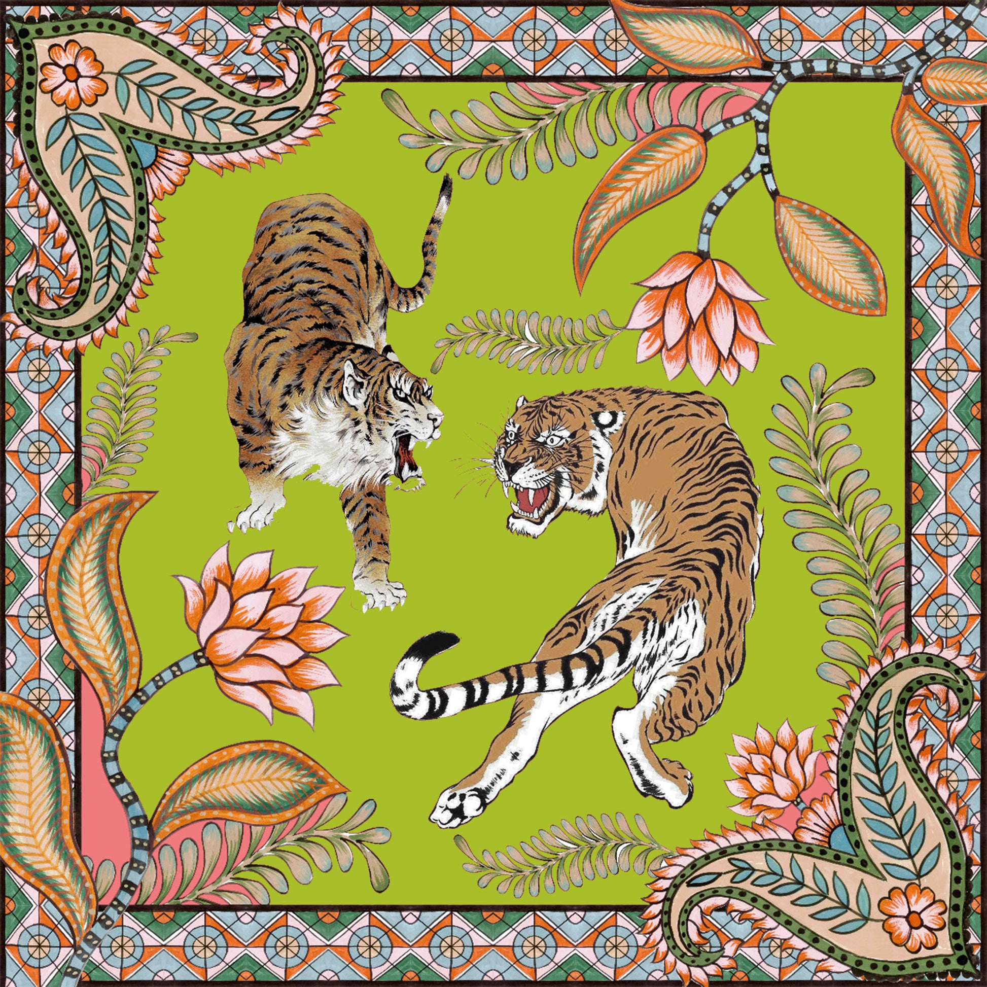 TIGER & JUNGLE MINI NECK TIE