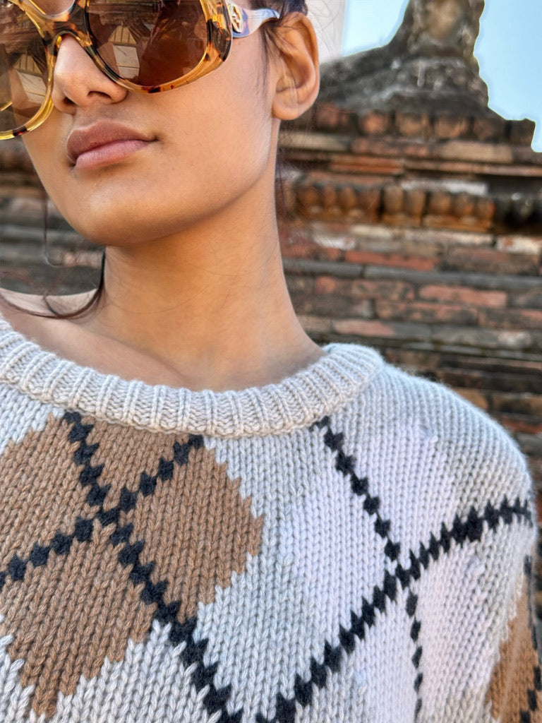 COOL ISCHGL EXTRA DIAMOND SWEATER - FOGGY/POWDER