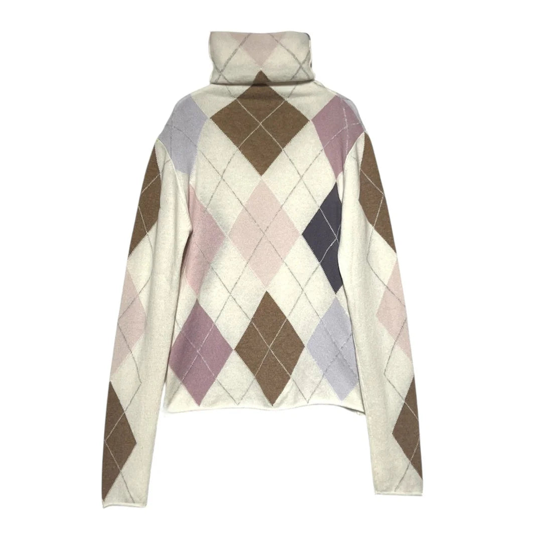 LUNA EXTRA DIAMOND SWEATER - CHALK/POWDER