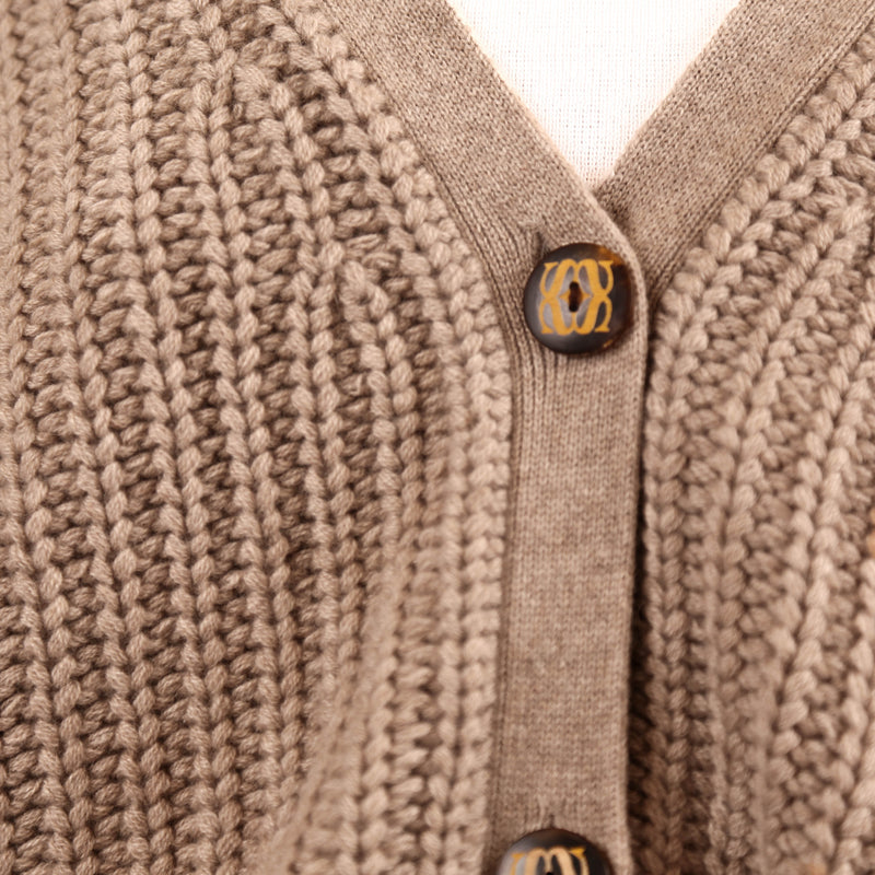 LENA CARDIGAN - ECO GRAVEL