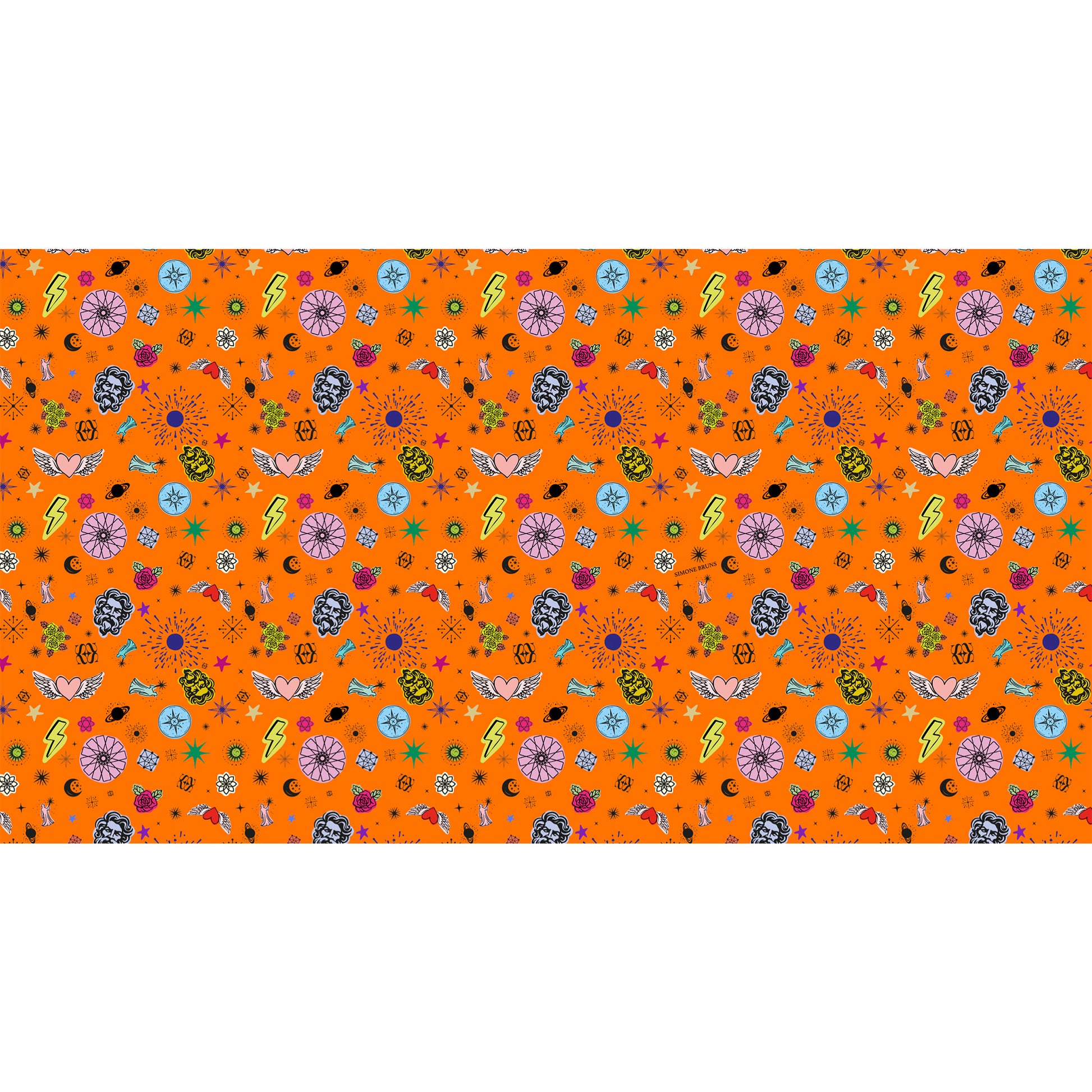 SKYFI DIGITAL PRINTED SCARF - jello