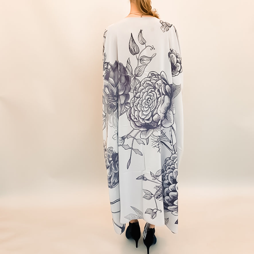 FLOWER EXPLOSION EVENING DRESS