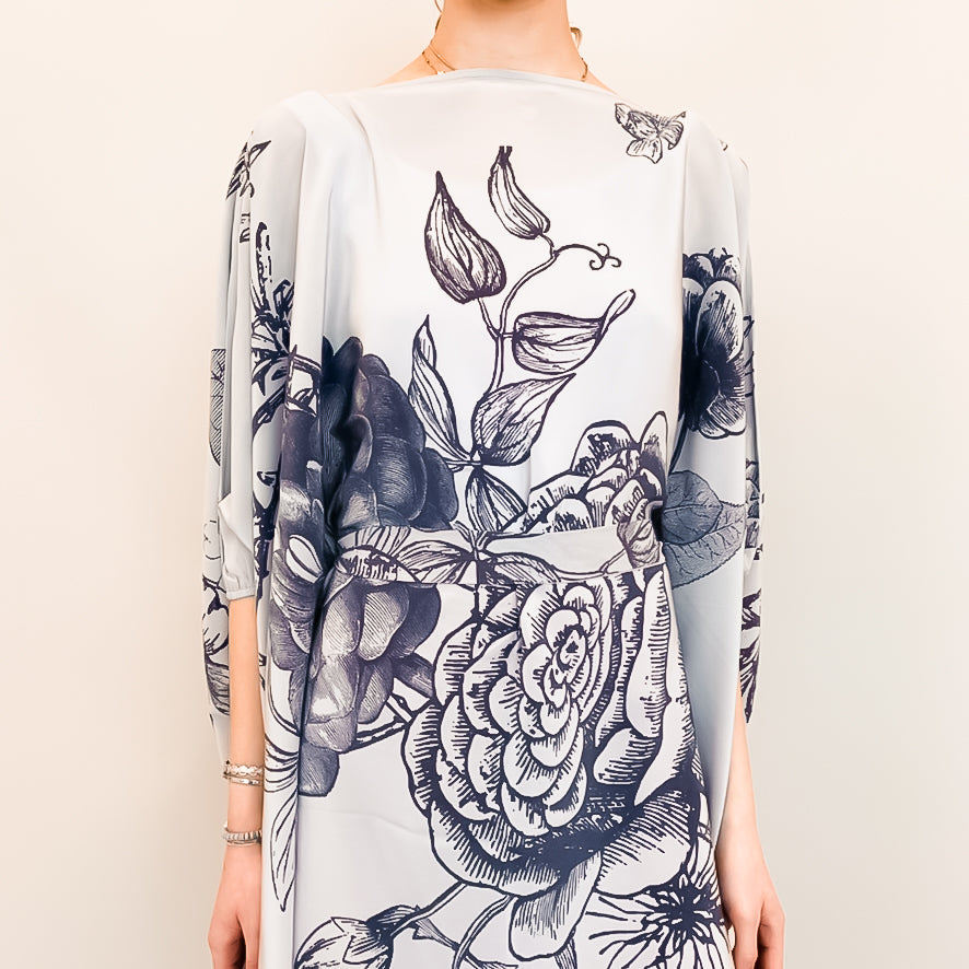 FLOWER EXPLOSION EVENING DRESS