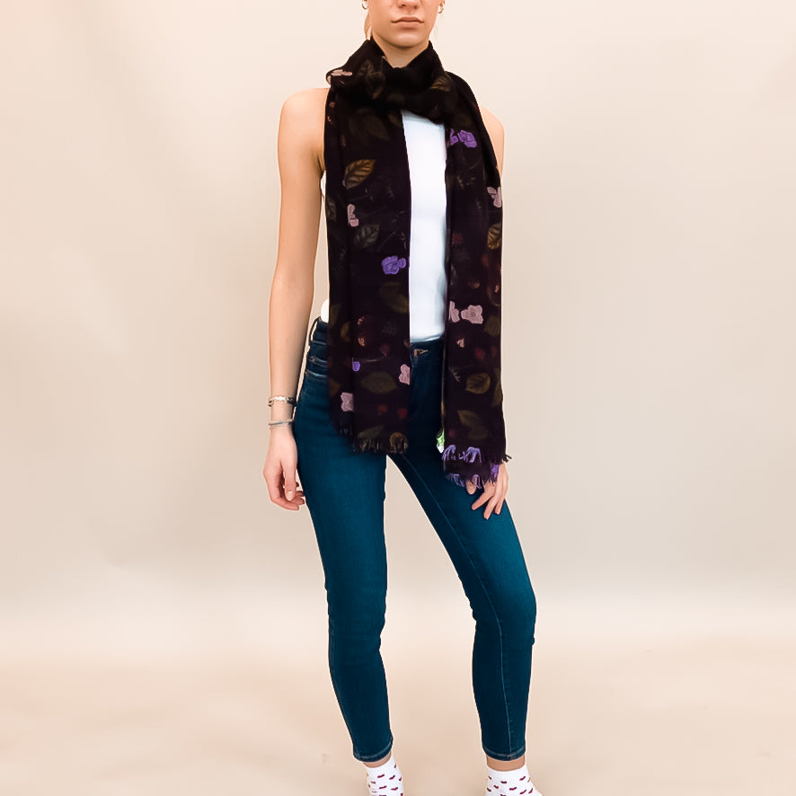 BERRY CASHMERE SCARF