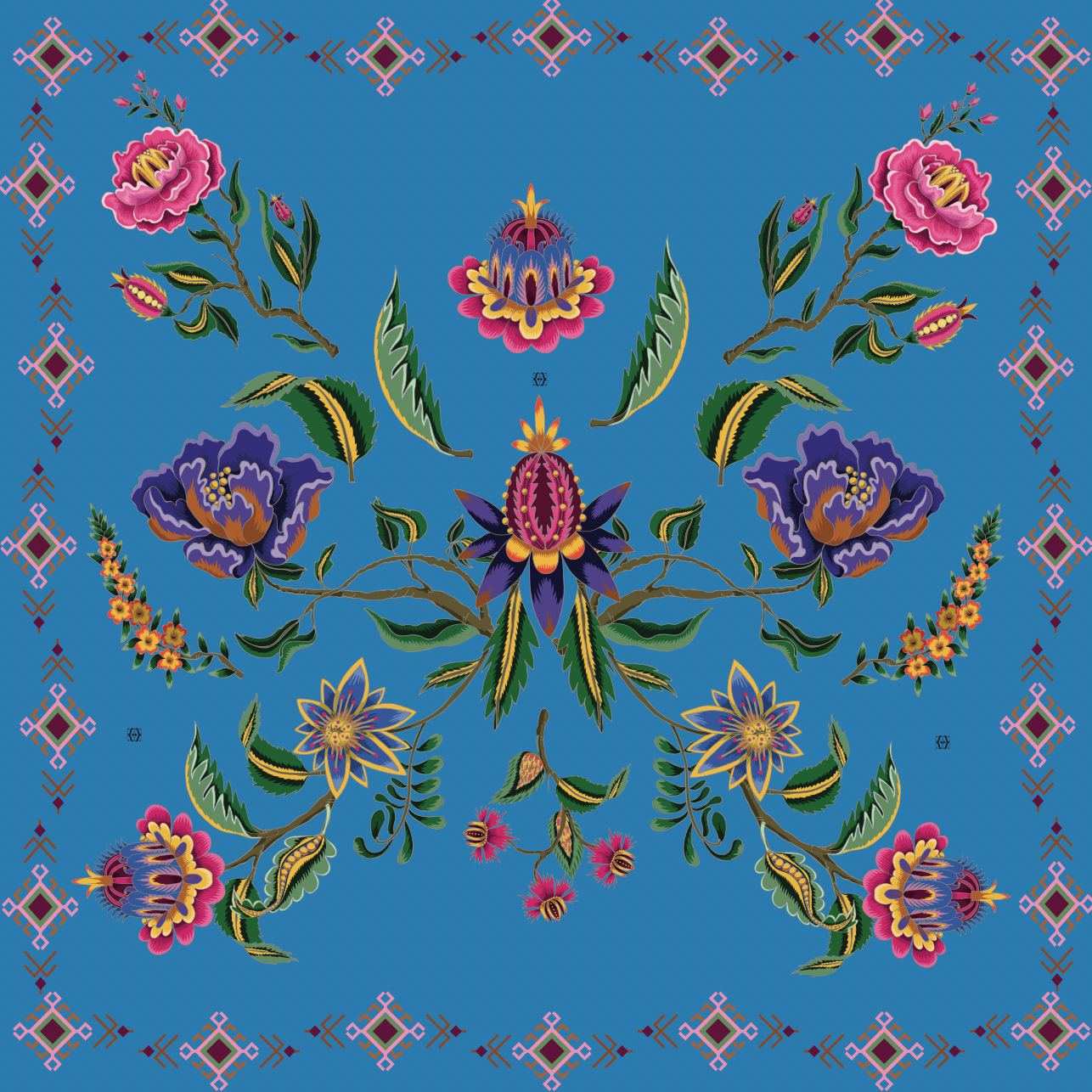 ETHNO FLORAL MINI NECK TIE