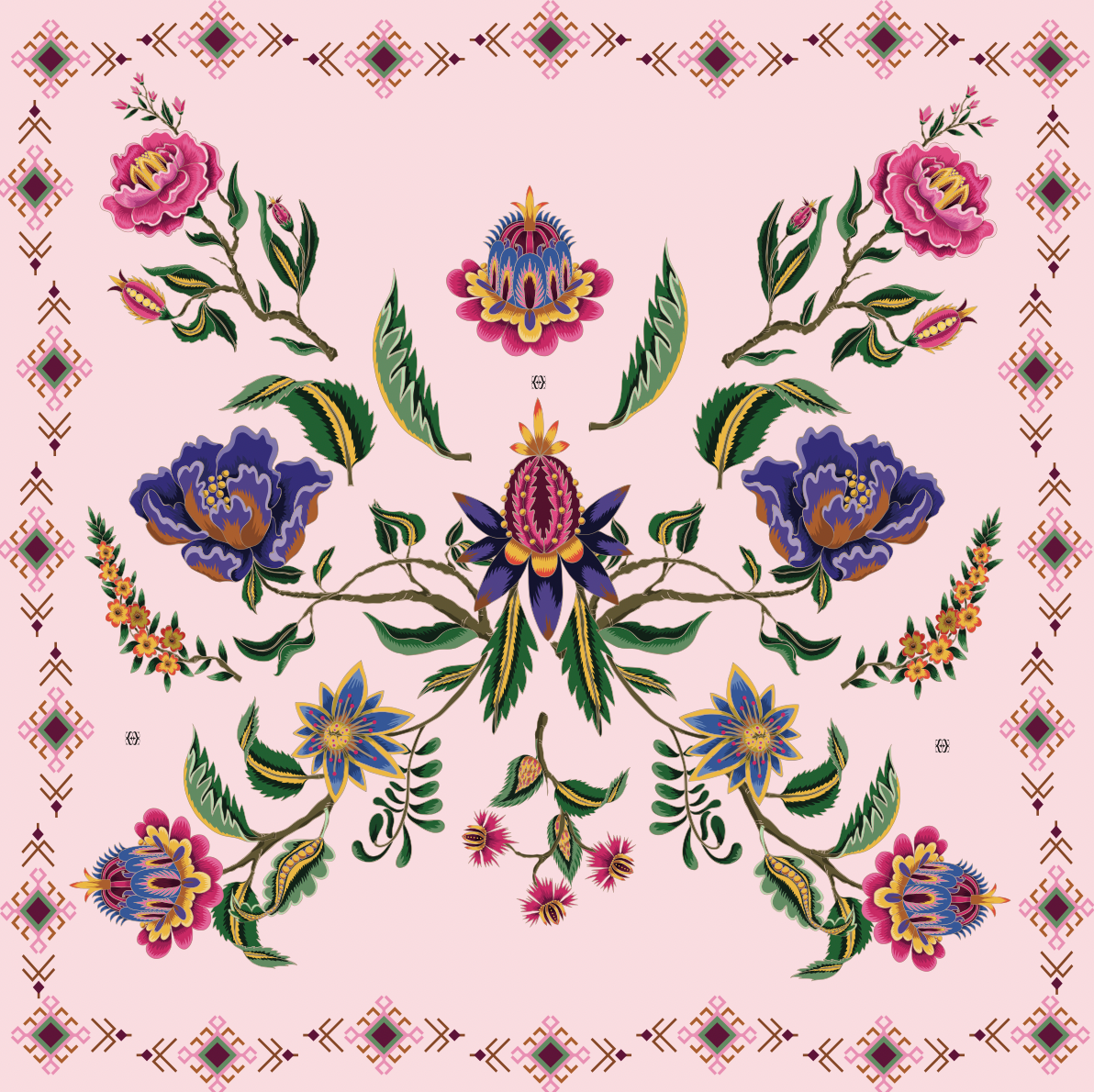 ETHNO FLORAL MINI NECK TIE
