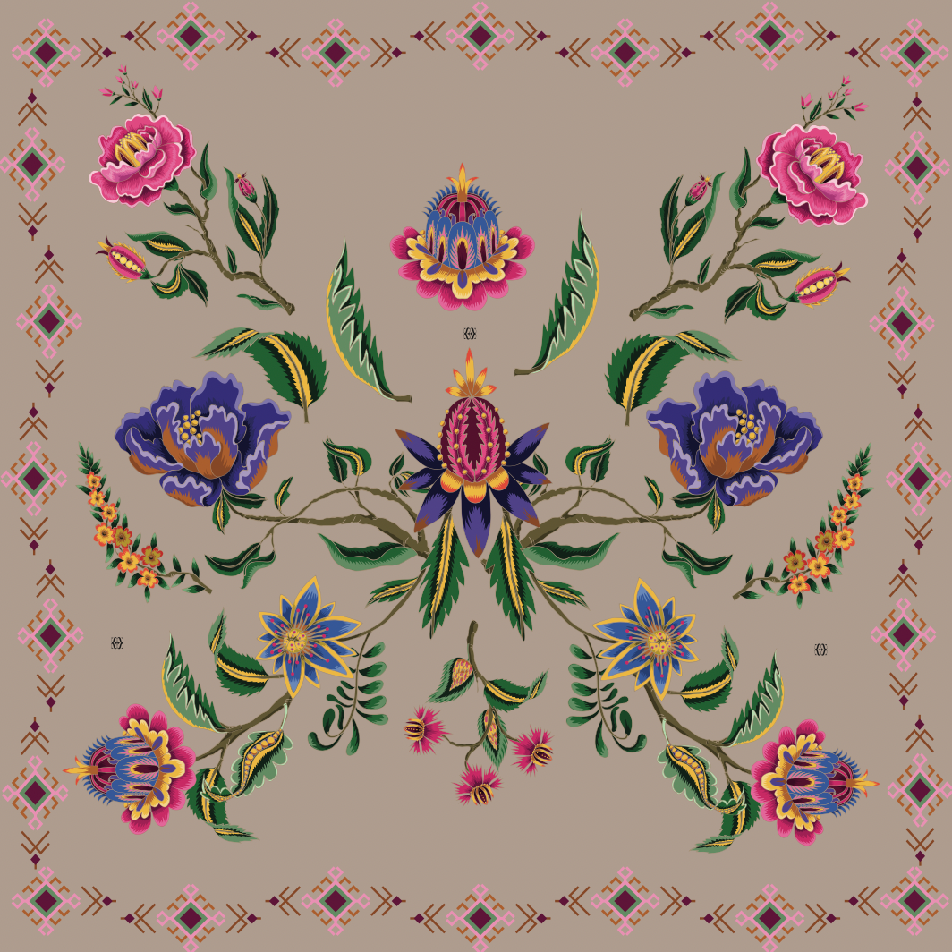 ETHNO FLORAL MINI NECK TIE