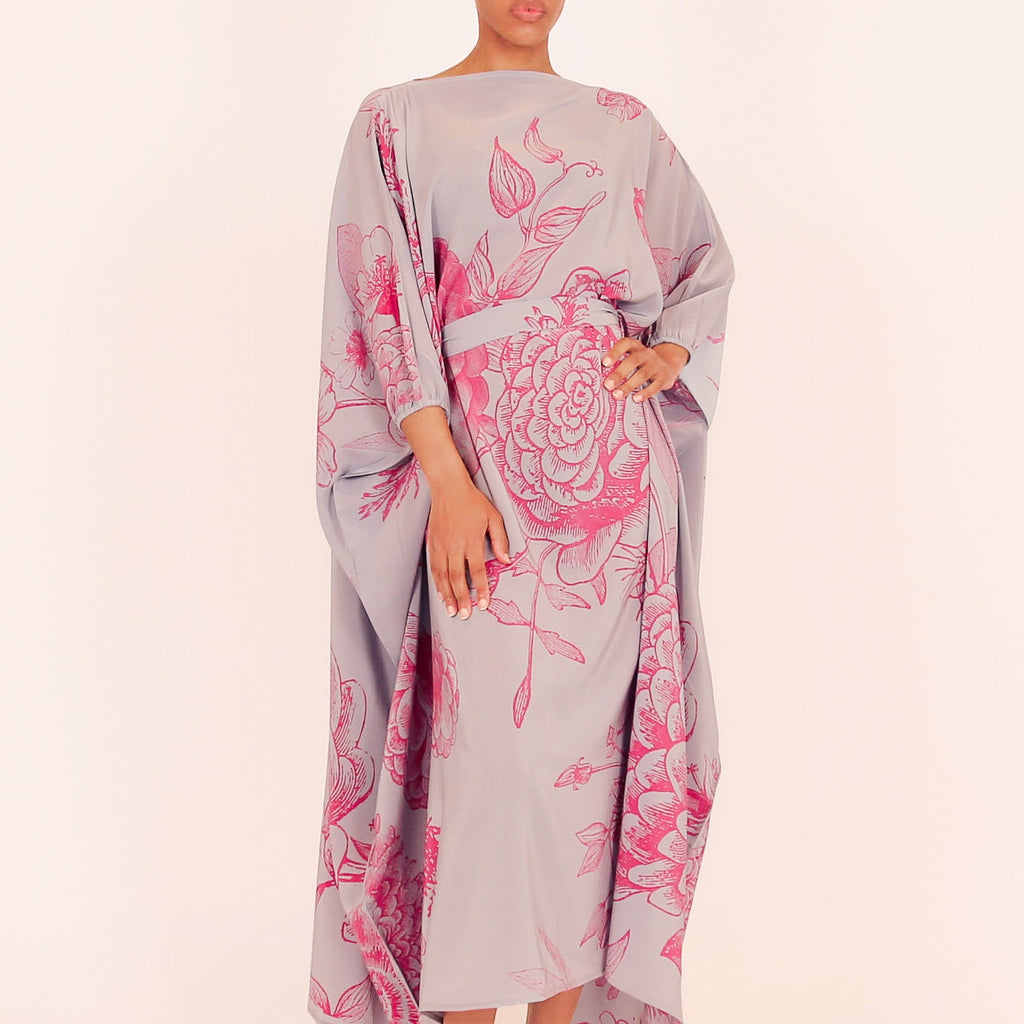 FLOWER EXPLOSION EVENING DRESS