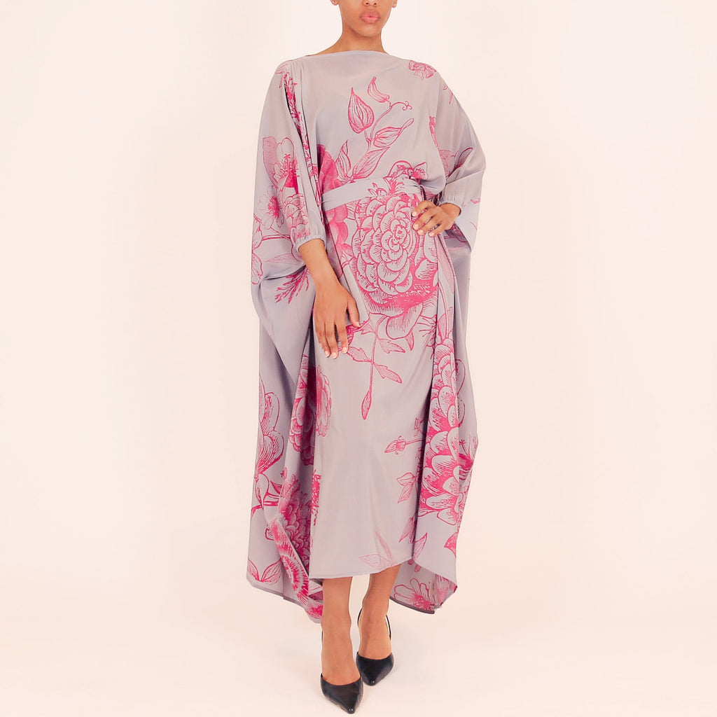 FLOWER EXPLOSION EVENING DRESS