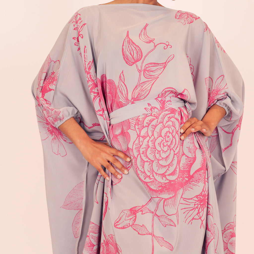 FLOWER EXPLOSION EVENING DRESS