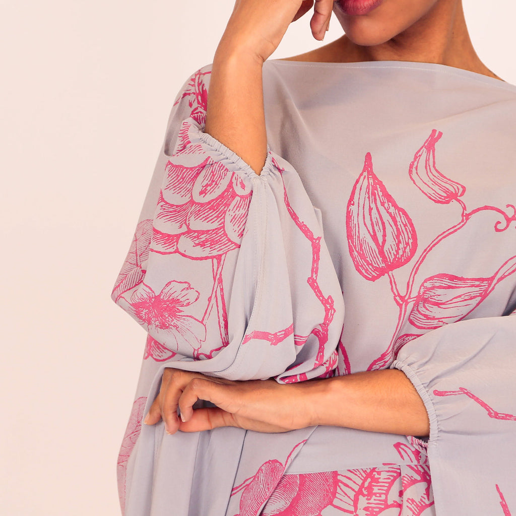 FLOWER EXPLOSION EVENING DRESS