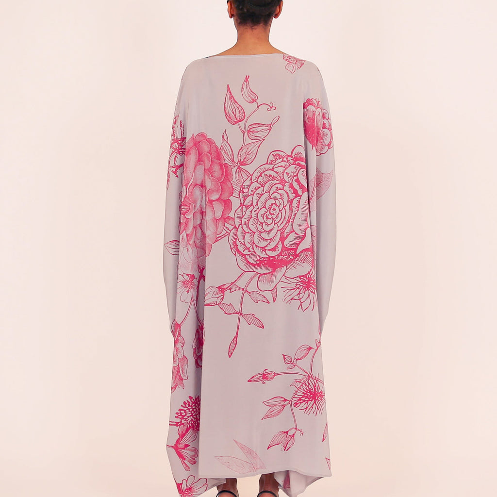 FLOWER EXPLOSION EVENING DRESS