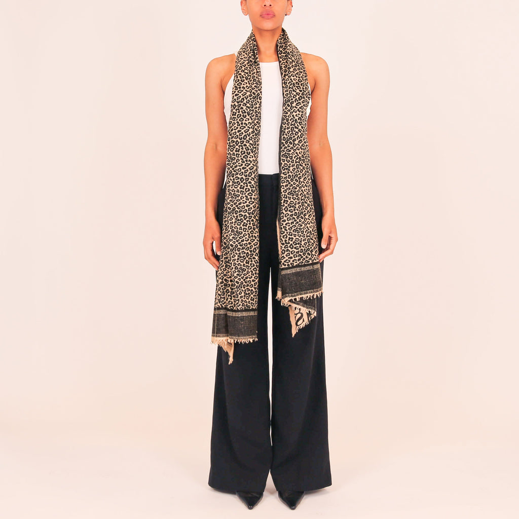 WE LOVE LEO FELTED CASHMERE SCARF