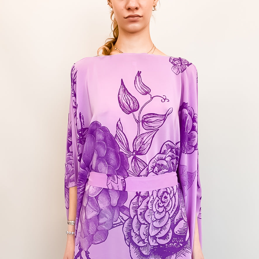 FLOWER EXPLOSION EVENING DRESS