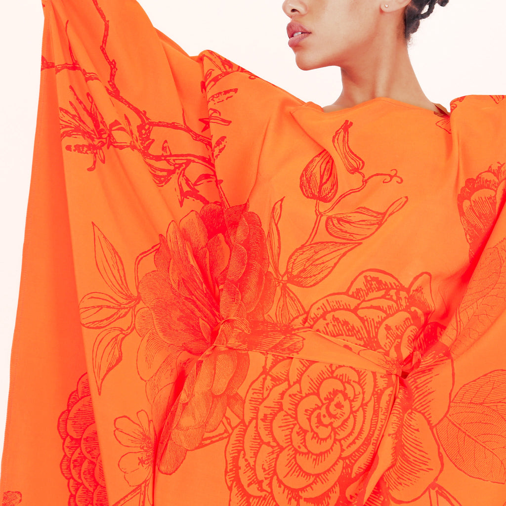 FLOWER EXPLOSION EVENING DRESS