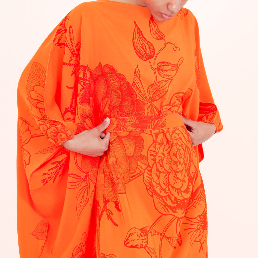 FLOWER EXPLOSION EVENING DRESS