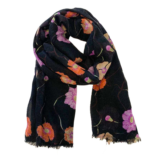 DAISY FLOWER CASHMERE SCARF