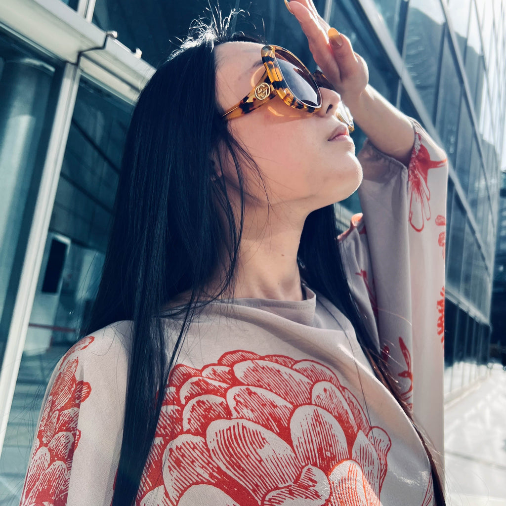 FLOWER EXPLOSION EVENING DRESS
