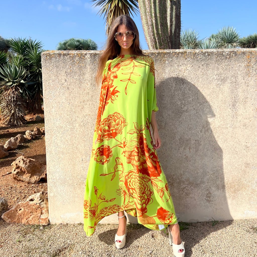 FLOWER EXPLOSION EVENING DRESS