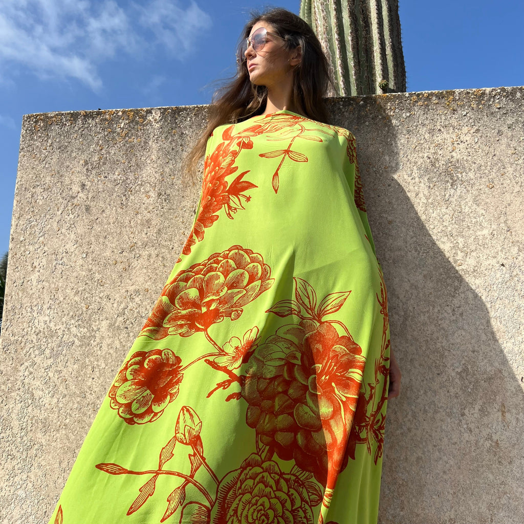 FLOWER EXPLOSION EVENING DRESS