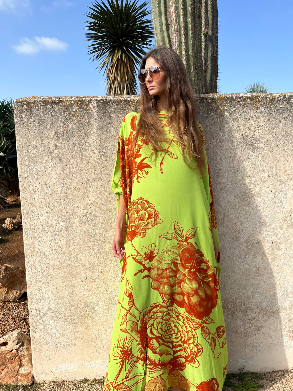 FLOWER EXPLOSION EVENING DRESS