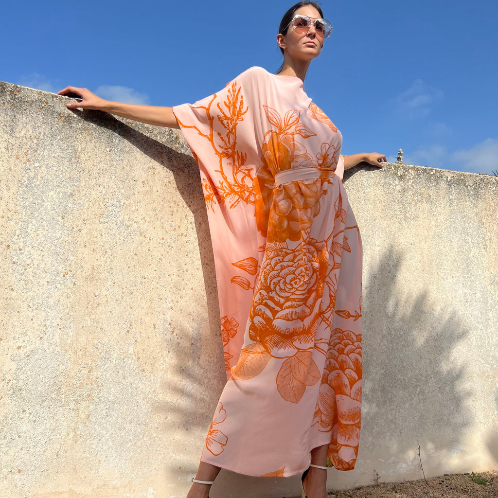 FLOWER EXPLOSION EVENING DRESS