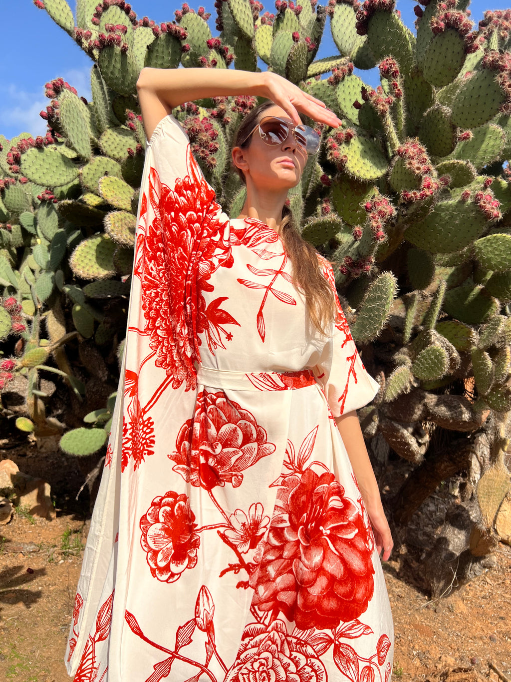 FLOWER EXPLOSION EVENING DRESS