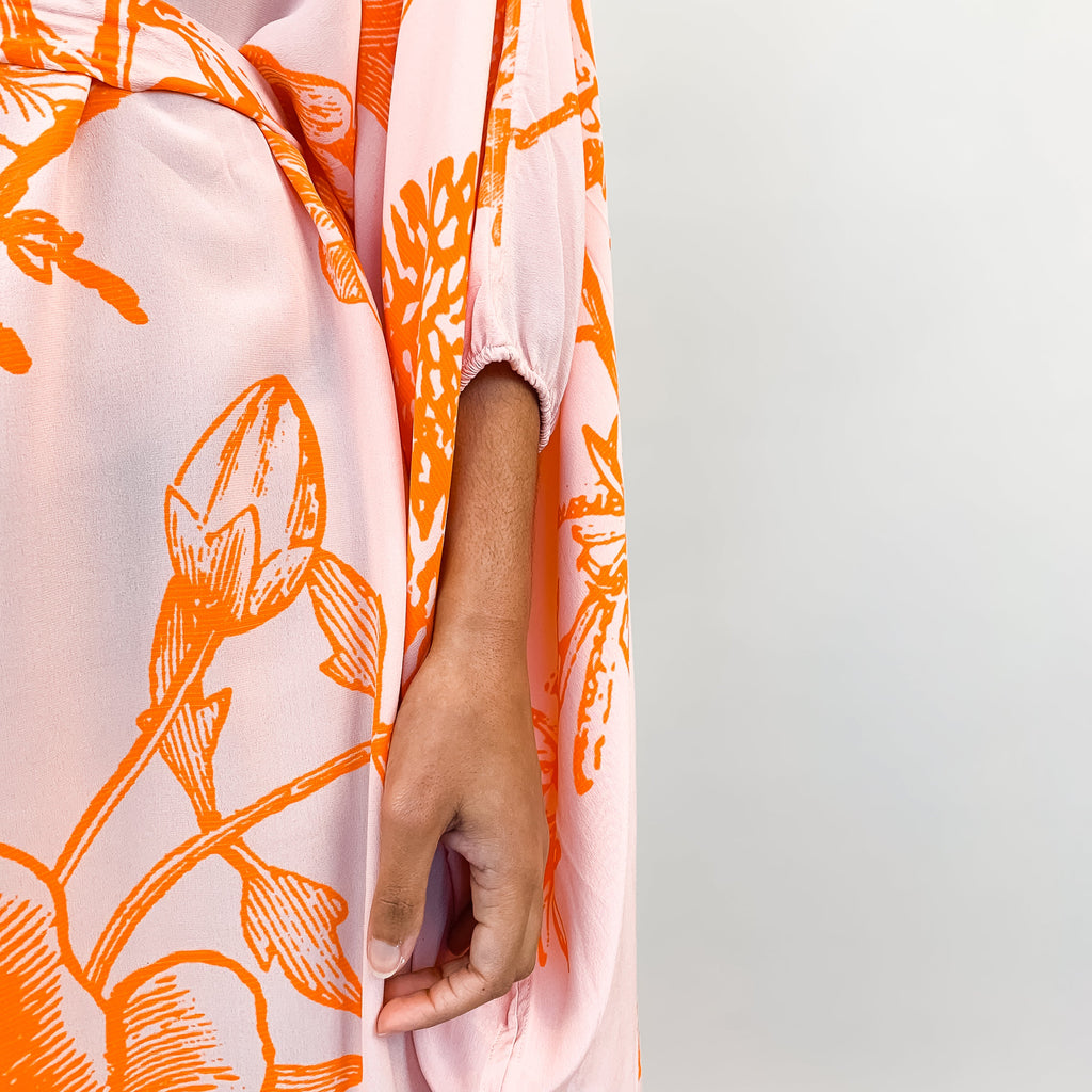 FLOWER EXPLOSION EVENING DRESS