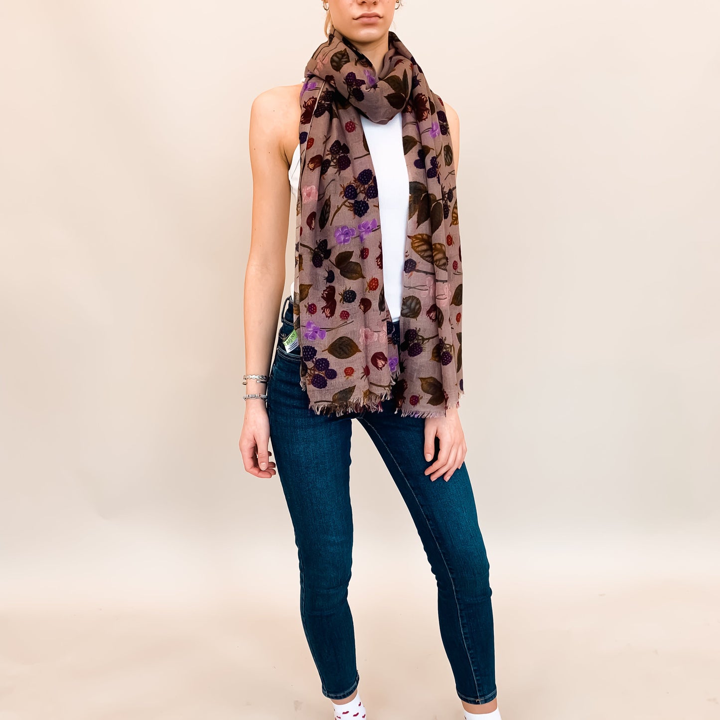 BERRY CASHMERE SCARF