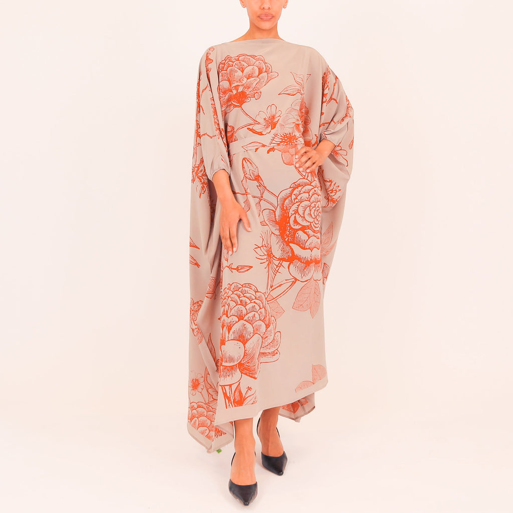 FLOWER EXPLOSION EVENING DRESS