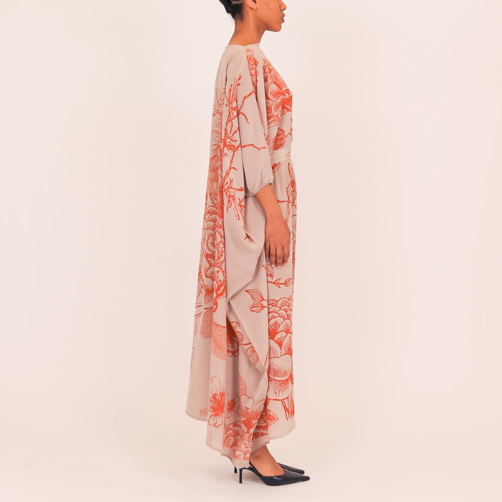 FLOWER EXPLOSION EVENING DRESS